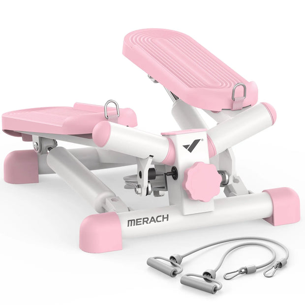 Mini Stepper for Exercise Twist Stair Stepper 330LBS Capacity Stepper Exercise Equipment with Resistance Band for Fitness