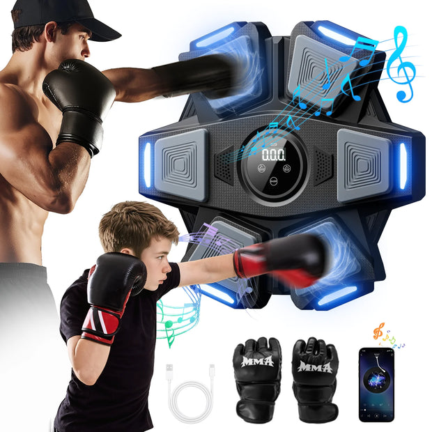 Musical Boxing Machine, Suitable for Both Adults and Children, Smart Touch Screen to Adjust Speed and Mode Anytime and Anywhere
