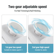 2 in 1 Electric Nail Clippers Manicure Anti-Splash Nail Trimmer for Baby Finger Toe Scissors Pedicure Thick Nails Cutter Tools