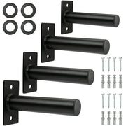 Wall Mounted Weight Plate Holder Fit 2Inch Olympic Weight Plates with Protective Rubber Pad Max Weight 300 Lb Mounting Hardware