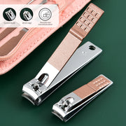 Pink 30 Pcs Manicure Set Professional Nail Clipper Set Stainless Steel Solid Manicure Kit Nail Care Kit with Pink Case Valentine