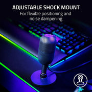 Seiren V3 Mini Usb Microphone: Condenser Mic - Supercardioid Pickup Pattern - Tap-To-Mute Sensor with Led Indicator - Sho