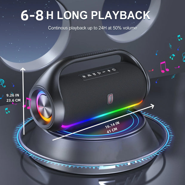 Bluetooth Speaker Output Power Bluetooth Speaker with Excellent Bass Performace Waterproof Camping Outdoor