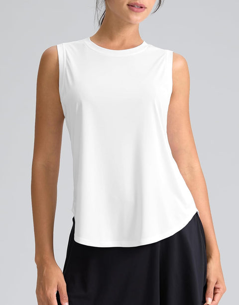 Women'S Sleeveless Workout Tops Breathable Lightweight Active Tennis Yoga Shirts Athletic Running Tank Tops for Women