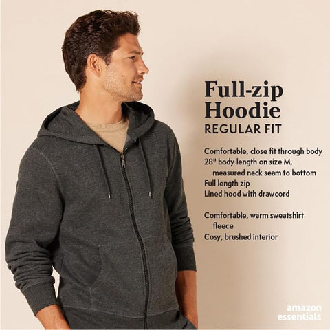 Men'S Full-Zip Fleece Hoodie (Available in Big & Tall)