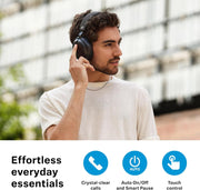 Consumer Audio Momentum 4 Wireless Headphones - Bluetooth Headset for Crystal-Clear Calls with Adaptive Noise Cancellation, 60H Battery Life, Lightweight Folding Design, Black (509266)
