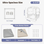 Weather Pod for Sport Events, Fishing & Outdoors | Pop up Bubble Tent Instant Sun & Rain Shelter | No Condensation, Spacious Interior, Ultra Visibility | All Weather Protection | 2-3 Persons