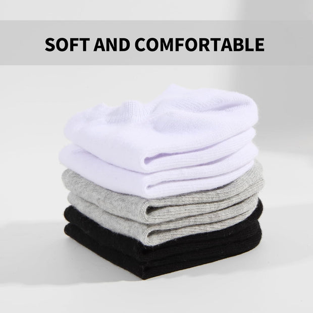 6/10 Pairs Non Slip No Show Socks Womens and Mens Low Cut Invisible Liner Ankle Socks