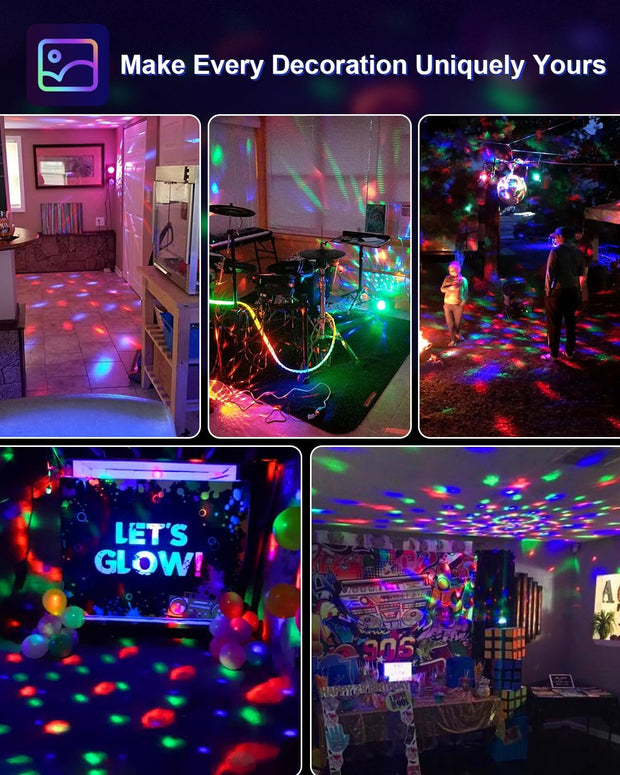 Sound Activated Party Lights with Remote DJ Lighting, Disco Ball Strobe Stage Light for Home Room Dance Parties Birthday Karaoke Stocking Stuffers New Years Eve Halloween Christmas Decorations