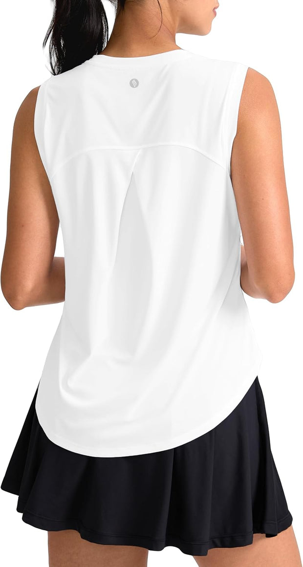 Women'S Sleeveless Workout Tops Breathable Lightweight Active Tennis Yoga Shirts Athletic Running Tank Tops for Women
