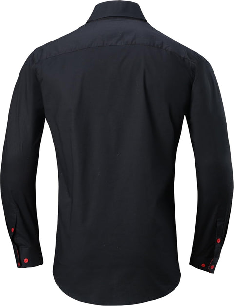 Mens Dress Shirts Regular Fit Long Sleeve Stretch Business Dress Shirts for Men