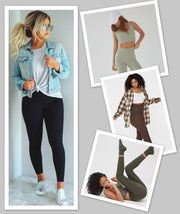 High Waisted Leggings for Women - Soft Opaque Slim Tummy Control Printed Pants for Running Cycling Yoga