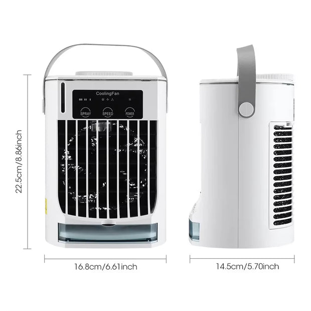 Misting Fan Portable Air Cooler Humidifier with 500Ml Water Tank Quite Mist Water Spray Fan for Home Room Camping Car Office