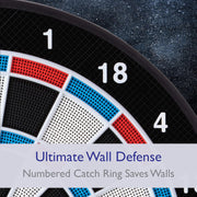 by GLD Products 777 Electronic Dartboard Sport Size over 40 Games Auto-Scoring LCD Cricket Display Impact-Tough Target for Lasting Durability and Ultra-Thin Spider for Fewer Bounce Outs with Soft Tip Darts, Black, One Size