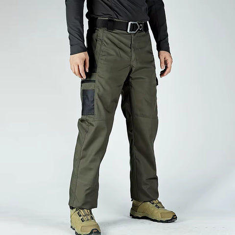 Wear Resistant Work Pant Man Multi-Pocket Straight Cargo Trousers Outdoor Jogging Tactical Pants Spring Autumn Casual Trousers