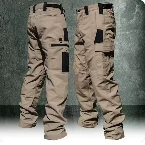 Wear Resistant Work Pant Man Multi-Pocket Straight Cargo Trousers Outdoor Jogging Tactical Pants Spring Autumn Casual Trousers