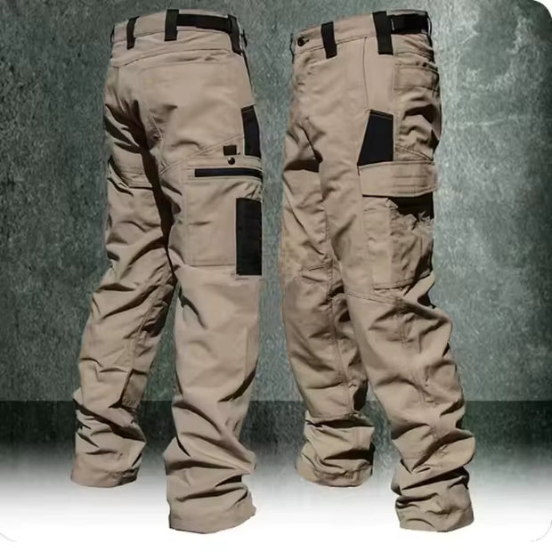 Wear Resistant Work Pant Man Multi-Pocket Straight Cargo Trousers Outdoor Jogging Tactical Pants Spring Autumn Casual Trousers