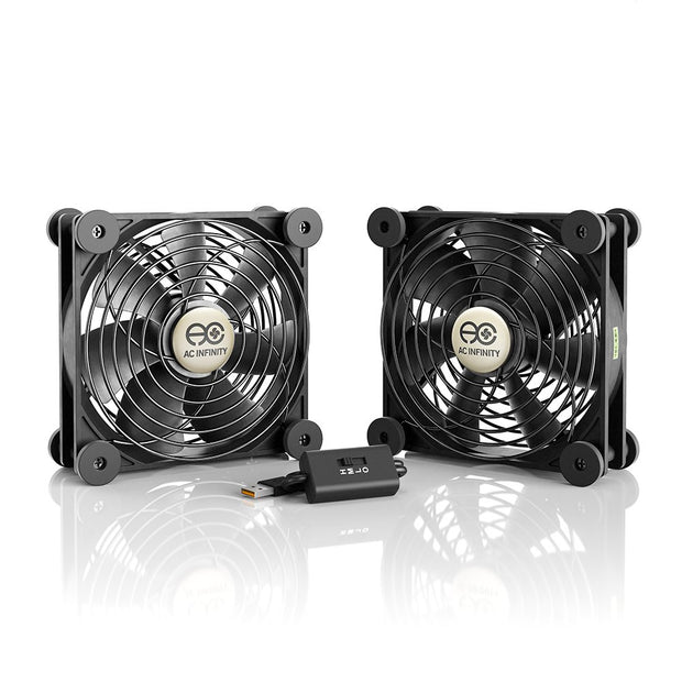 MULTIFAN S7, Quiet Dual 120Mm USB Fan, Ul-Certified for Receiver DVR Playstation Xbox Computer Cabinet Cooling