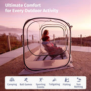 Weather Pod for Sport Events, Fishing & Outdoors | Pop up Bubble Tent Instant Sun & Rain Shelter | No Condensation, Spacious Interior, Ultra Visibility | All Weather Protection | 2-3 Persons