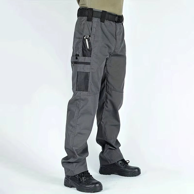 Wear Resistant Work Pant Man Multi-Pocket Straight Cargo Trousers Outdoor Jogging Tactical Pants Spring Autumn Casual Trousers