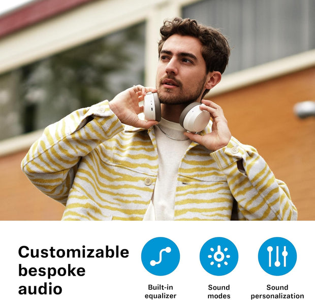 Consumer Audio Momentum 4 Wireless Headphones - Bluetooth Headset for Crystal-Clear Calls with Adaptive Noise Cancellation, 60H Battery Life, Lightweight Folding Design, Black (509266)